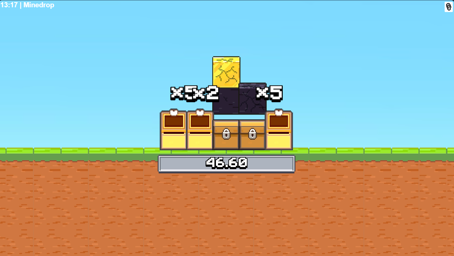 Выигрыш в Mine Drop